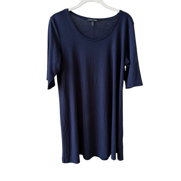 Eileen Fisher Tops - Eileen Fisher Midnight Blue Tunic Top